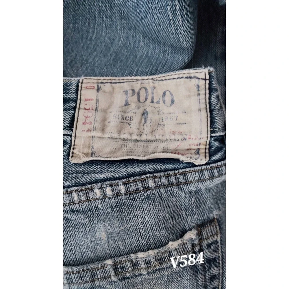 Polo Ralph Lauren Jeans Men's 34x32 Vintage 67 Straight Blue Medium Washed Denim